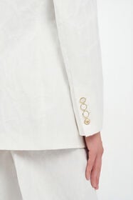 RC Cotton Jacquard Blazer with Leopard Print WHITE WQT405-CH090
