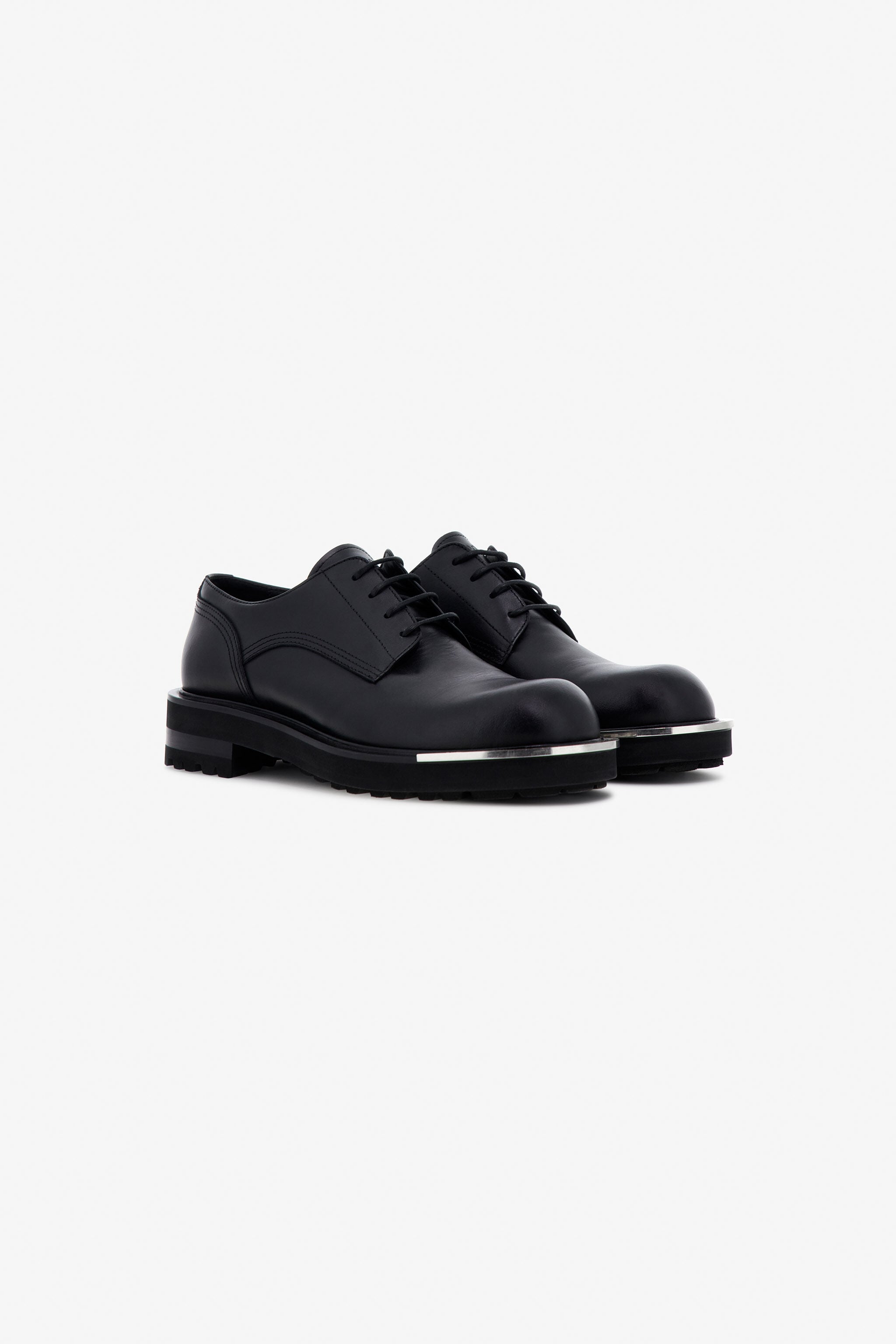 RC Black Laced-Up Shoes With Metal Detail RC Black Laced-Up Shoes With Metal Detail Black TRS026-PZA90