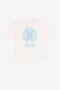 JU T-shirt con ricamo monogramma Milky white QJT661-JV025