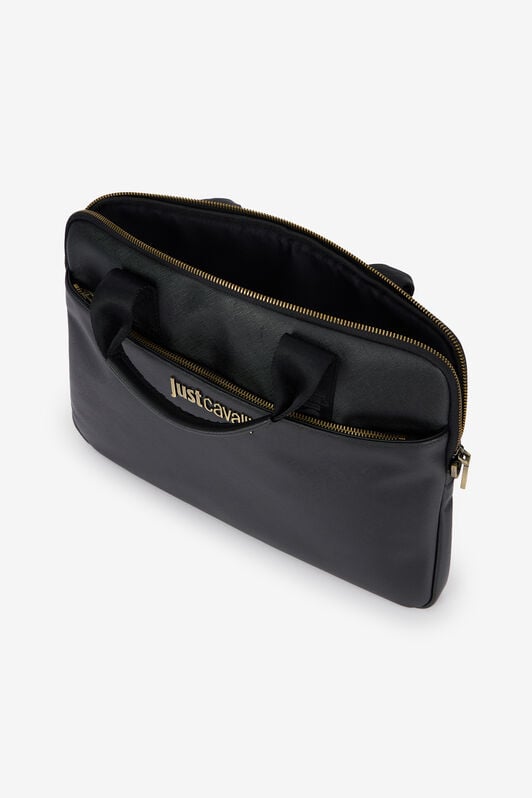 JC Just Cavalli Black Briefcase With Jacquard Strap JC Just Cavalli Black Briefcase With Jacquard Strap BLACK VFB027-VF559