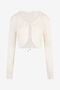 RC Cardigan En Maille Avec Motif Ray BIANCO LATTE XQM901-MH012