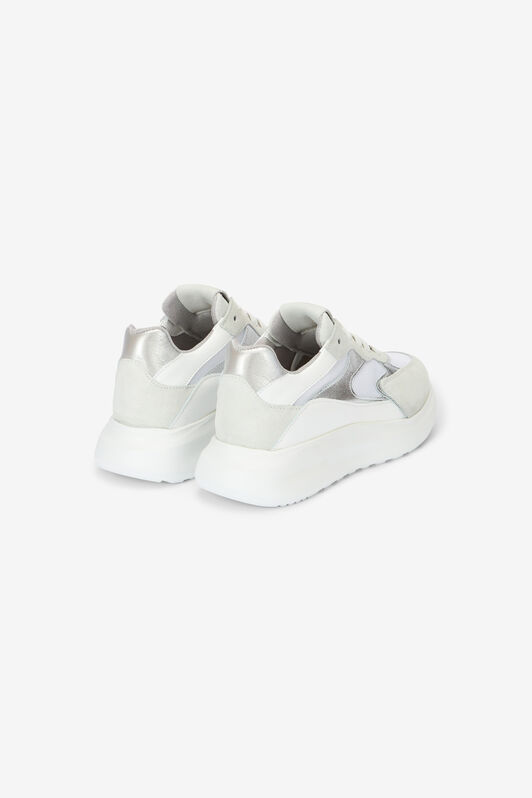 RC Laced sneakers with mixed inserts White POS01A-PZO02
