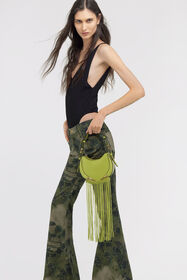RC Fang Bag shoulder bag with fringes Light green SWB020-PZ078