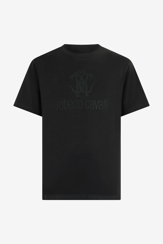 RC Schwarzes T-Shirt mit Monogram RC RC Schwarzes T-Shirt mit Monogram RC BLACK QOT60D-JD060