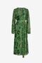RC Robe Midi Verte En Devoré De Velours RC Robe Midi Verte En Devoré De Velours VERDE/ORO VKT122-FC007