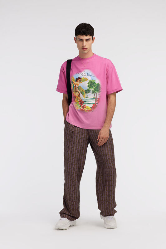 RC Hawaii print t-shirt Fucsia SRT62B-JD060