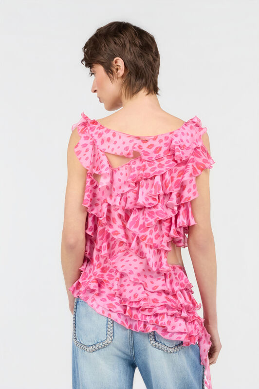 JC Top mit „The Jaguar Kiss“-Print JC Top mit „The Jaguar Kiss“-Print CARNATION WFT262-WF660