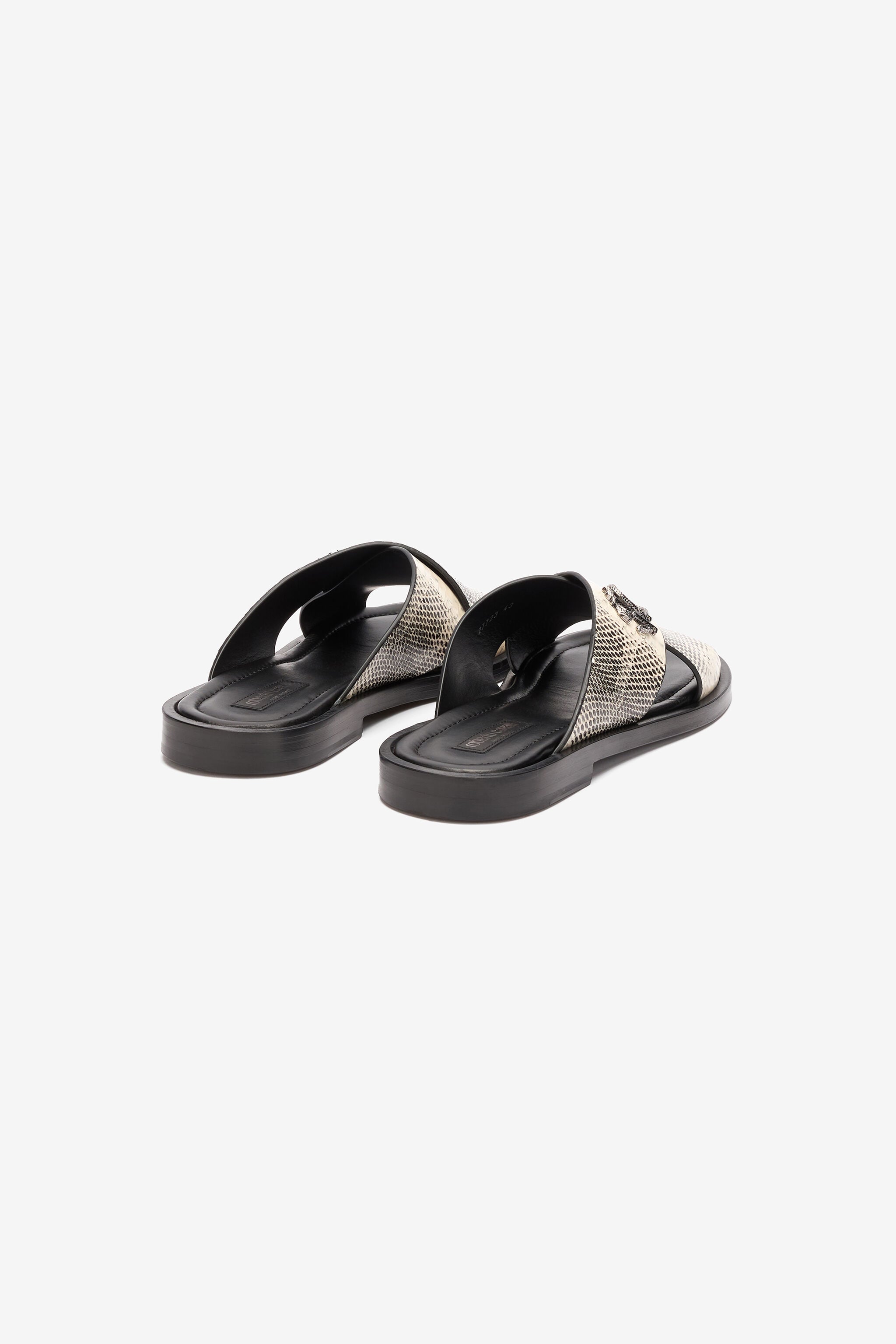 RC Slides With Cobra Print And Mirror Snake Monogram RC Slides With Cobra Print And Mirror Snake Monogram Black/White URS021-PZU07