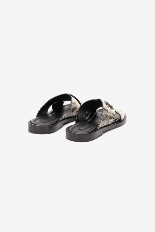 RC Slides With Cobra Print And Mirror Snake Monogram RC Slides With Cobra Print And Mirror Snake Monogram Black/White URS021-PZU07