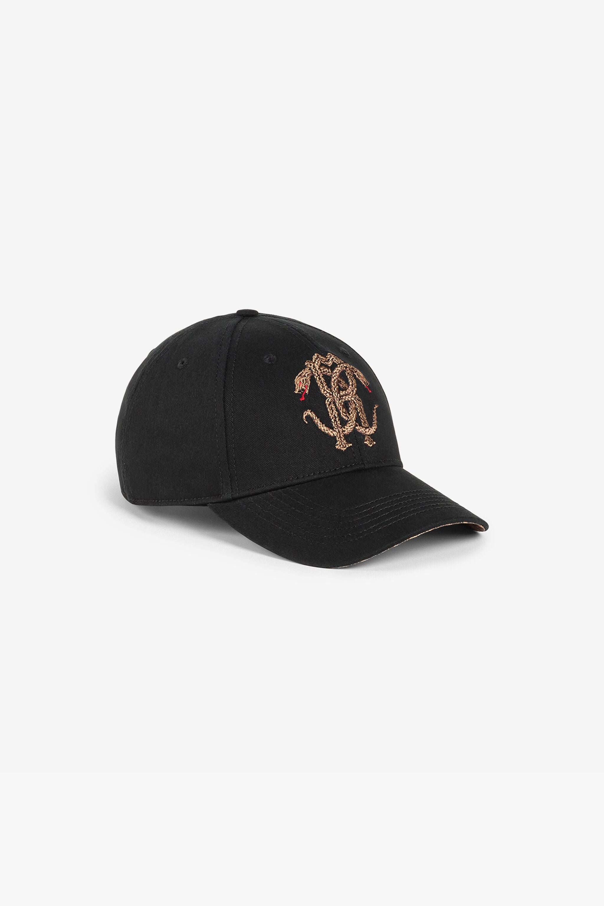 RC Cap mit Spiegelschlangen-Bestickung BLACK QRZ00B-FN020