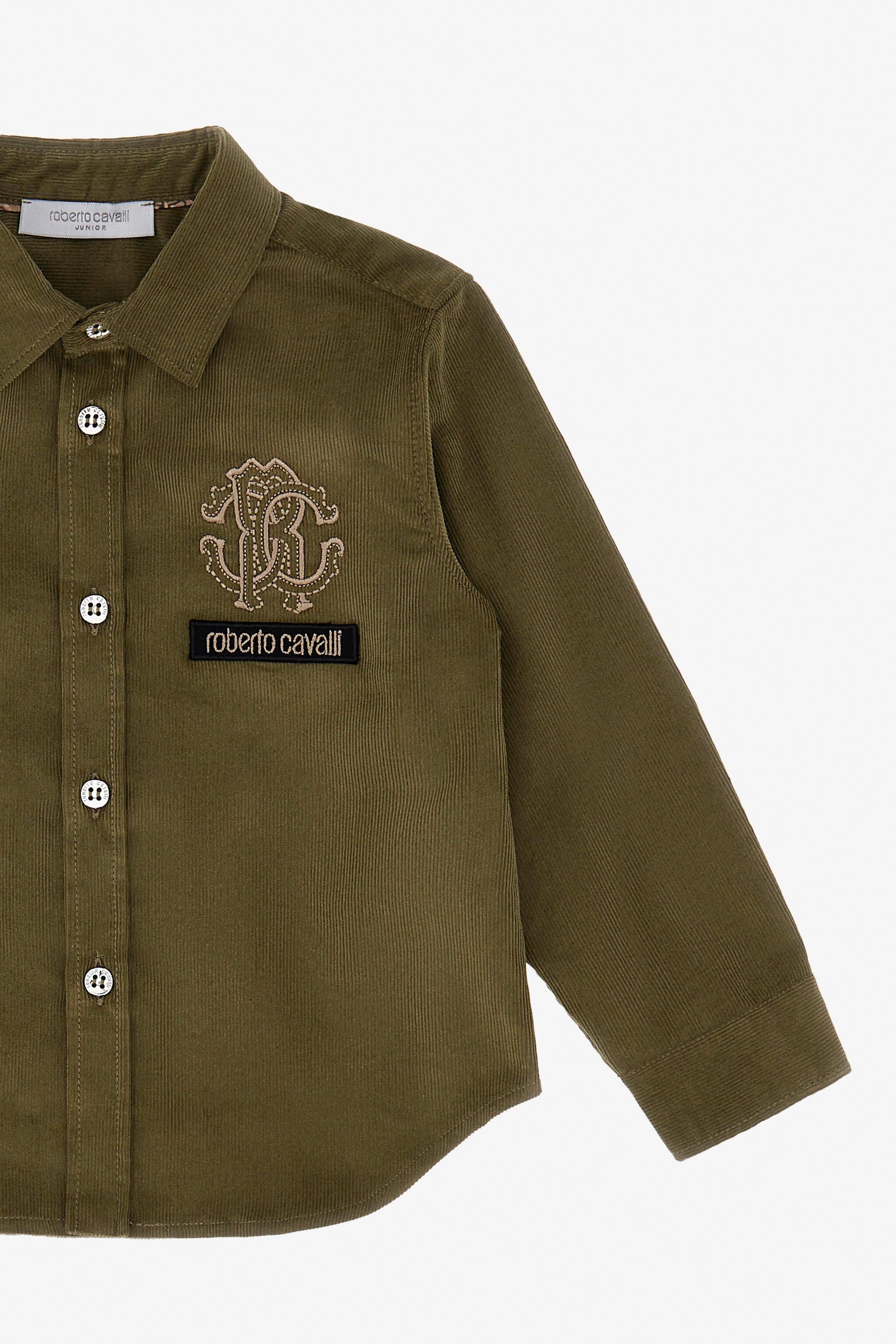 JU Hemd Aus Samt Mit Monogramm RC JU Hemd Aus Samt Mit Monogramm RC GREEN TJT701-VL006