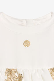 JU Vestido dorado con apliques IVORY XJT10S-KU014
