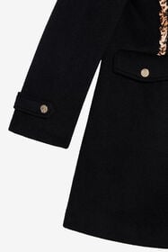 JU Manteau avec détails animaliers BLACK VJT40B-FEJ04