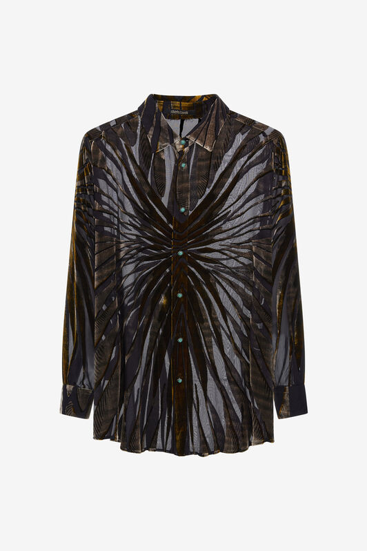 RC Shirt with Ray of Gold print BLACK RMT770-4R150
