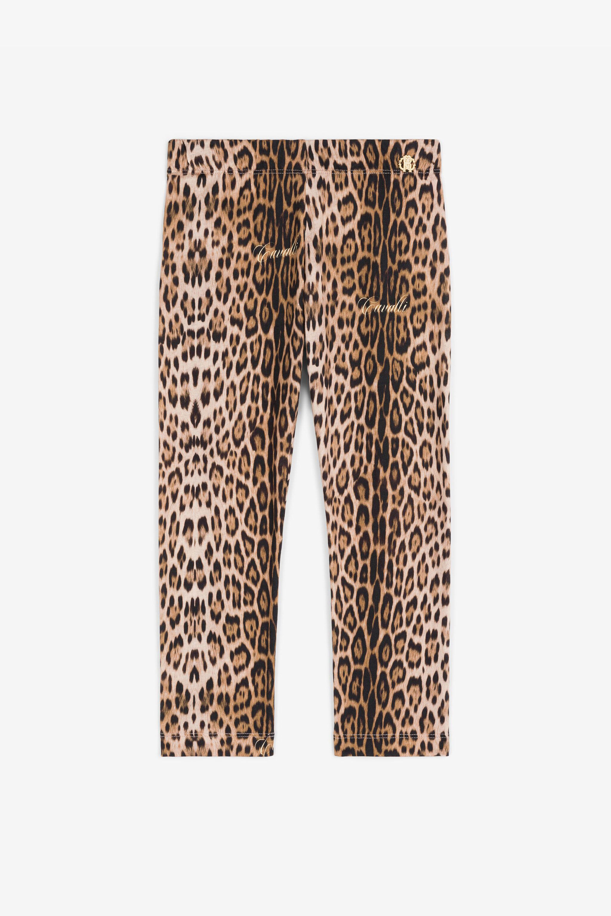 JU Jaguar-Print Cotton Leggings JU Jaguar-Print Cotton Leggings Light brown RJT20V-JFF65