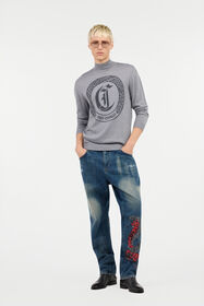 JC Grey Sweater with Logo GRIGIO MELANGE VFM003-VF051