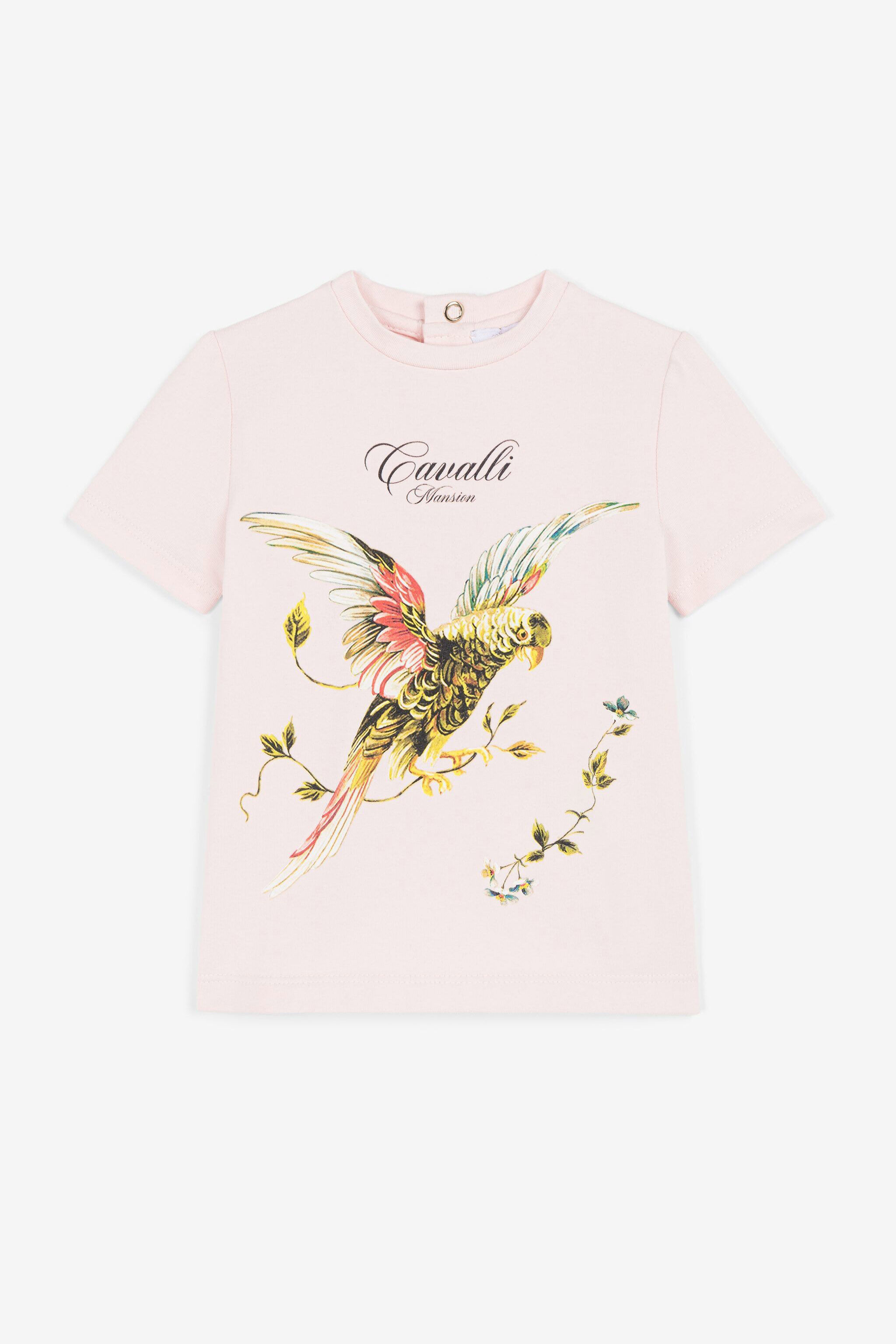JU Bird-Print T-Shirt JU Bird-Print T-Shirt Pink OJT633-ISA2J