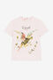 JU Bird-Print T-Shirt JU Bird-Print T-Shirt Pink OJT633-ISA2J