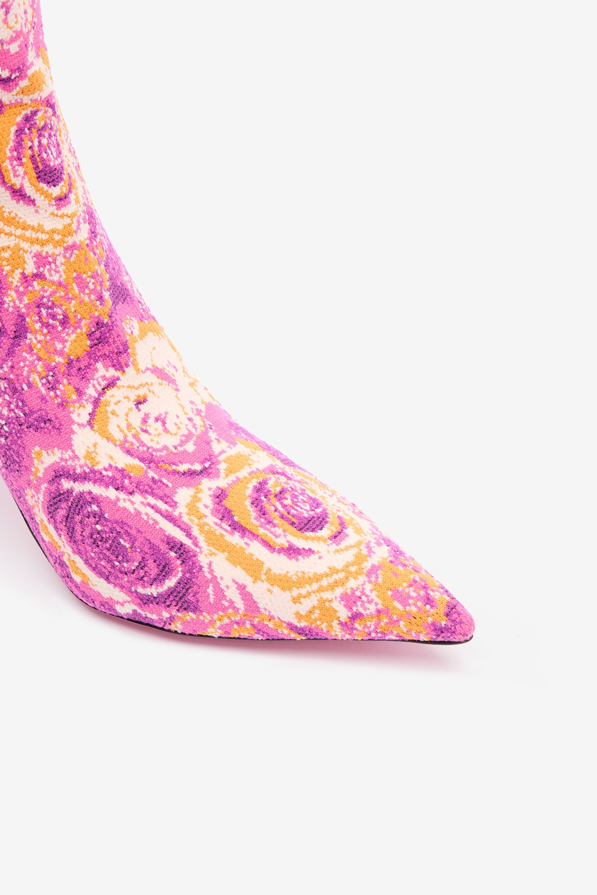 RC Ankle Boots With Rose Inlay RC Ankle Boots With Rose Inlay Fuchsia UKS004-PQP01
