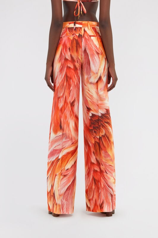 RC Plumage print trousers Naranja SWT202-4QL71