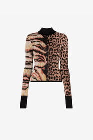 RC Animalier-Jacquard Sweater Brown RKM600-MI150