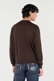 RC Wollpullover Mit Logo Samt Flügeln Braun VRM601-MQ015