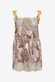 RC Nude Mini Dress With Floral Pattern NUDE VWT144-FC007