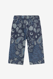 JU Marine-Print Shorts Dark blue UJJ200-DYO39