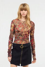JC Pullover Mit Print Python Rot UFT158-UF224