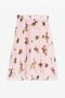 JU Bird-Print Pleated Skirt JU Bird-Print Pleated Skirt Pink RJT30D-7GH91