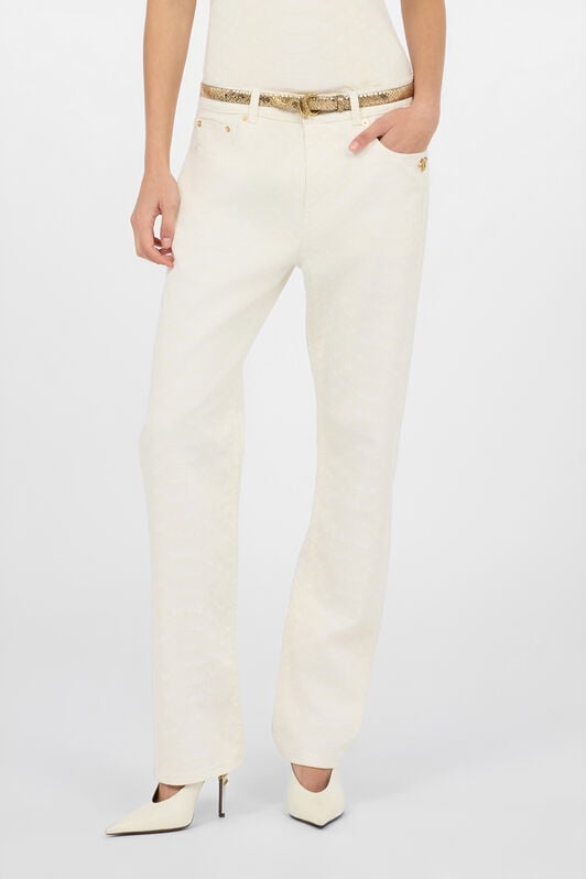 RC White Straight-Leg Jeans with Scale Print RC White Straight-Leg Jeans with Scale Print WHITE WWJ200-DAS36