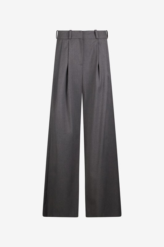 JC Grey Pleated Wide Leg Trousers GRIGIO MELANGE VFT148-VF227