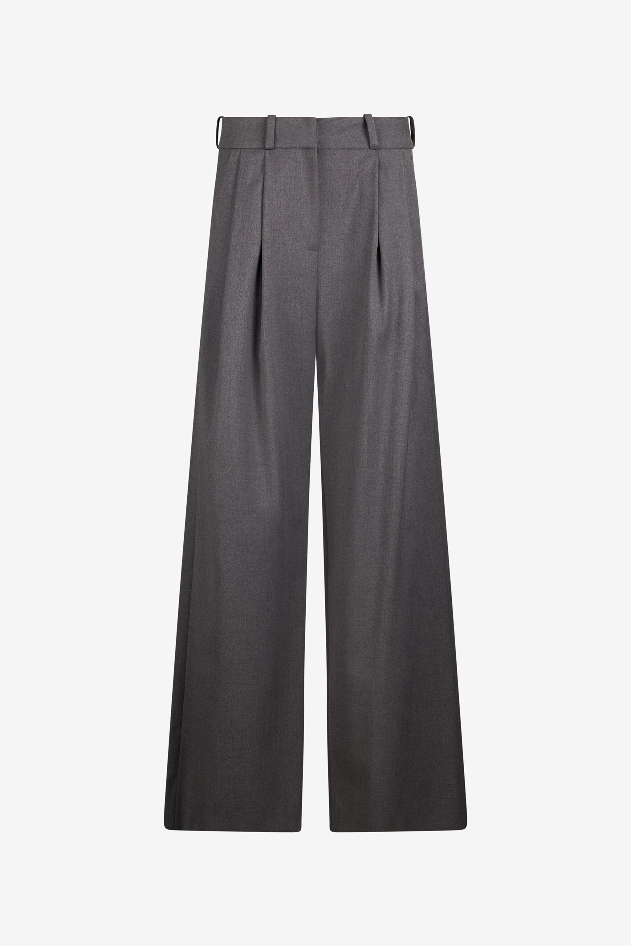 JC Grey Pleated Wide Leg Trousers GRIGIO MELANGE VFT148-VF227