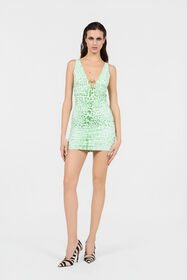 RC Jaguar Mint Print Dress Mini PISTACHIO GREEN XQT151-LNT23