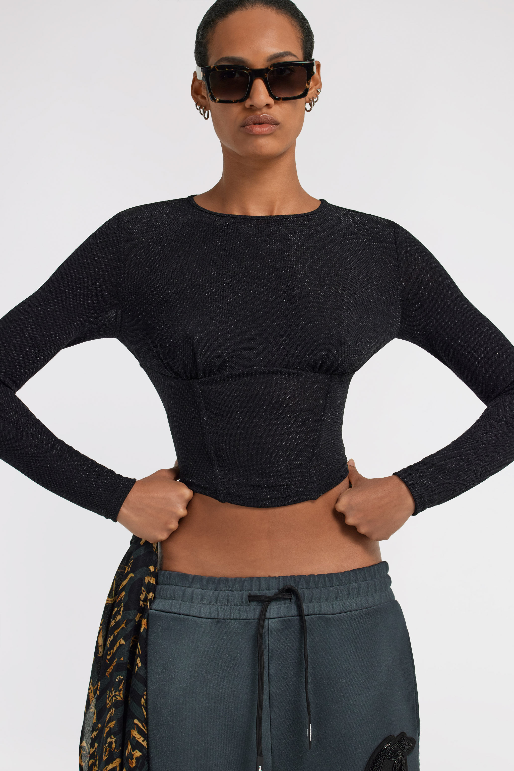 JC Just Cavalli Top JC Just Cavalli Top Schwarz TFT113-TF169
