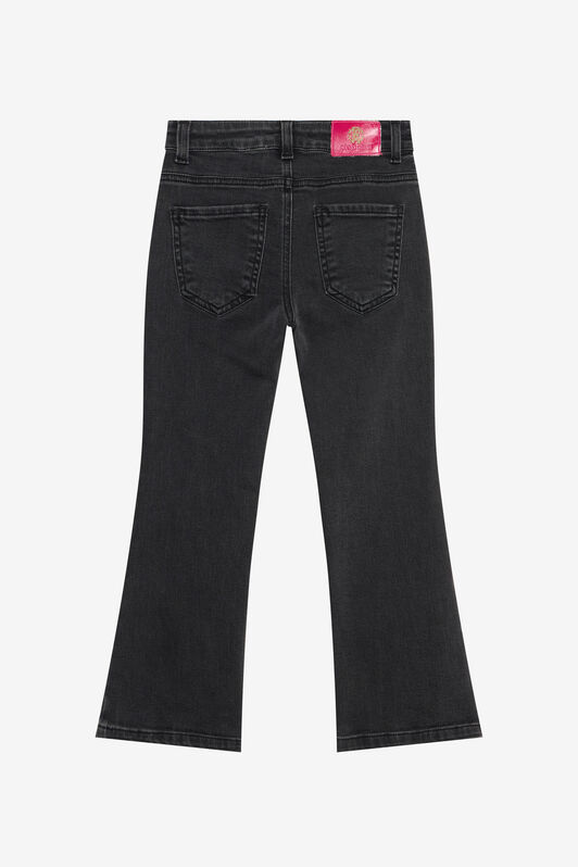 JU Ausgestellte Denim-Jeans mit goldfarbenen Details JU Ausgestellte Denim-Jeans mit goldfarbenen Details DARK BLACK XJJ20C-DN009