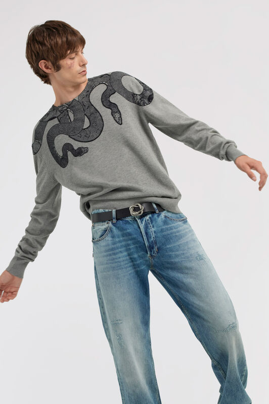 JC Just Cavalli crew neck sweater JC Just Cavalli crew neck sweater Gray TFM005-TF025