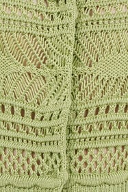 RC Midi Knit Skirt with Contrast Detail LIGHT GREEN WQM305-MA018
