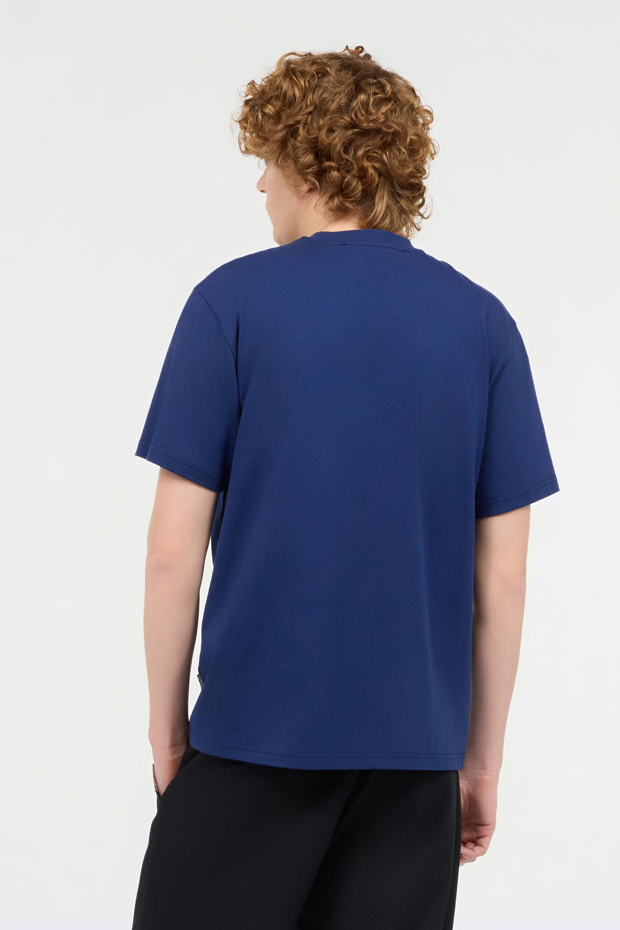 JC T-Shirt Con Monogram Sul Petto JC T-Shirt Con Monogram Sul Petto Blu scuro UFT064-UF084