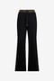 JC Pantalon Évasé Noir à Taille Imprimé Léopard VERDE 185 VFT137-VF216