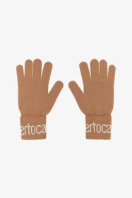 RC Gants En Laine Mélangée À Logo Marron clair TALR25-IR042