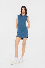 JC Blaues Geripptes Mini Kleid NAVY UFT163-UF229