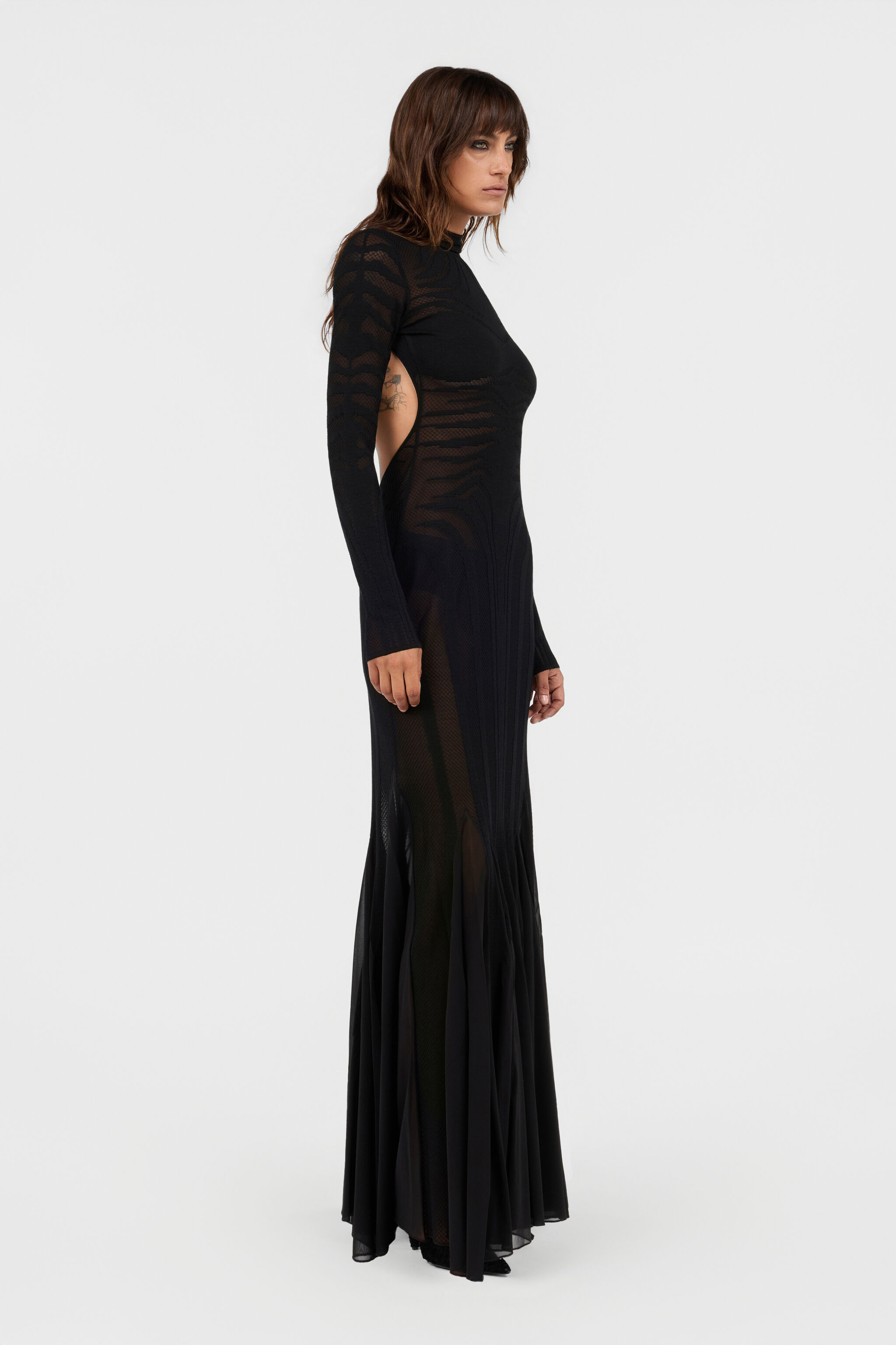 RC Strickkleid mit Zebramuster RC Strickkleid mit Zebramuster BLACK XWM103-MQ060