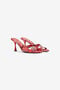 RC Sandalen mit Print Rose und Schmuckschlange RC Sandalen mit Print Rose und Schmuckschlange Rot UKS013-FLS01