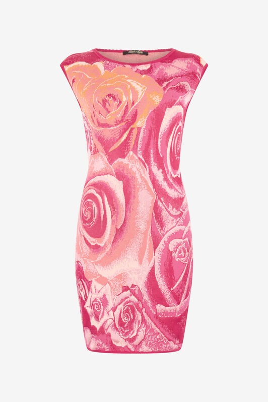 RC Mini Abito Con Stampa Garden Rose Fucsia UKM102-MI011