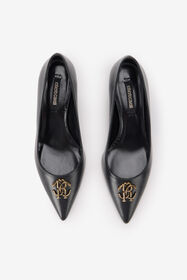 RC Black Pumps With Jewel Embellishment BLACK TOS00O-PZC15