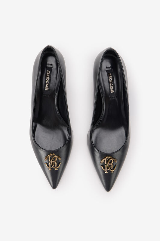 RC Black Pumps With Jewel Embellishment BLACK TOS00O-PZC15