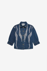 JU Denimhemd mit Strassdetail DENIM XJJ70A-DS010