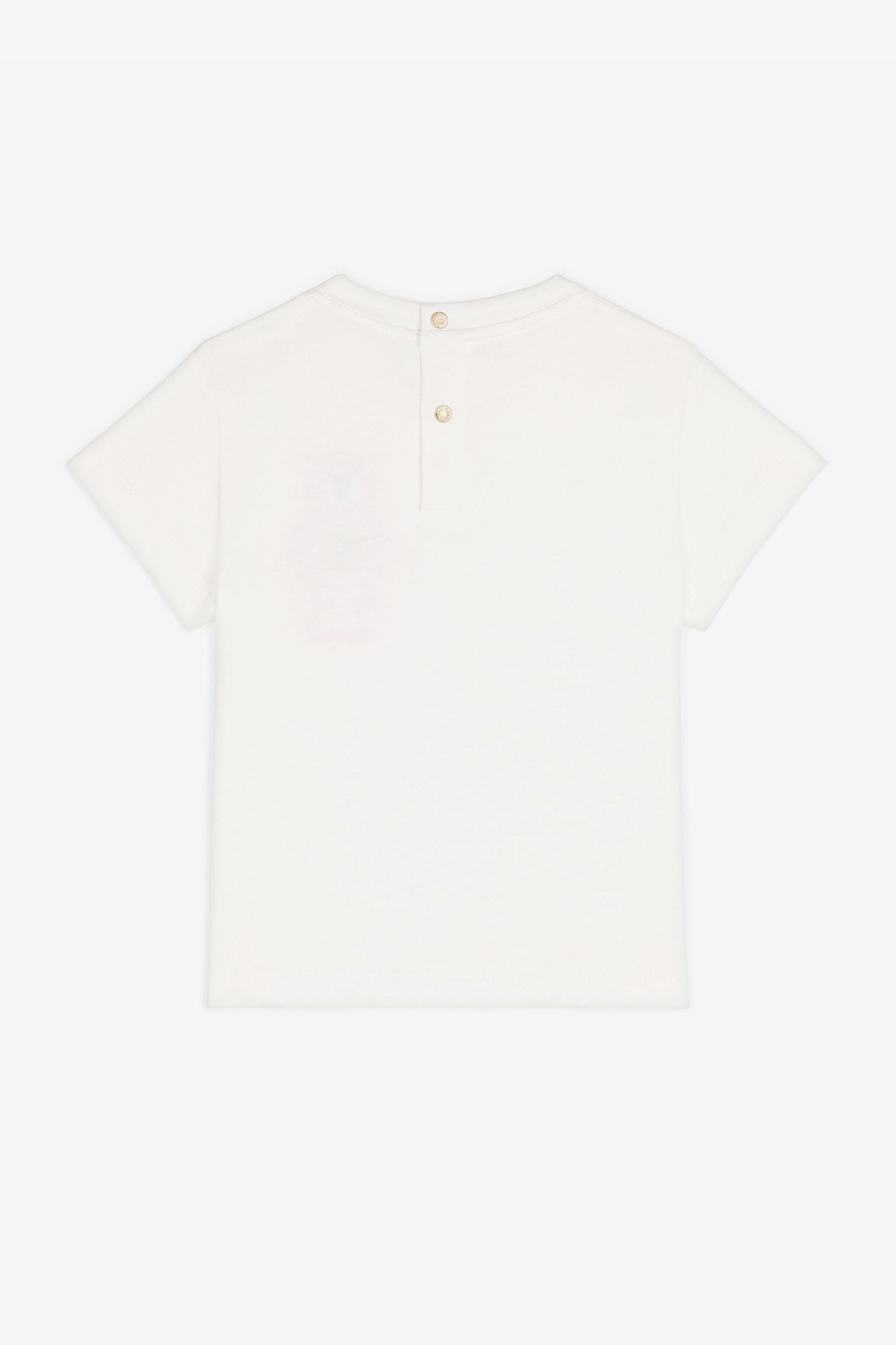 JU T-Shirt mit Teddy-Stickerei JU T-Shirt mit Teddy-Stickerei Weiß RJT606-JD001