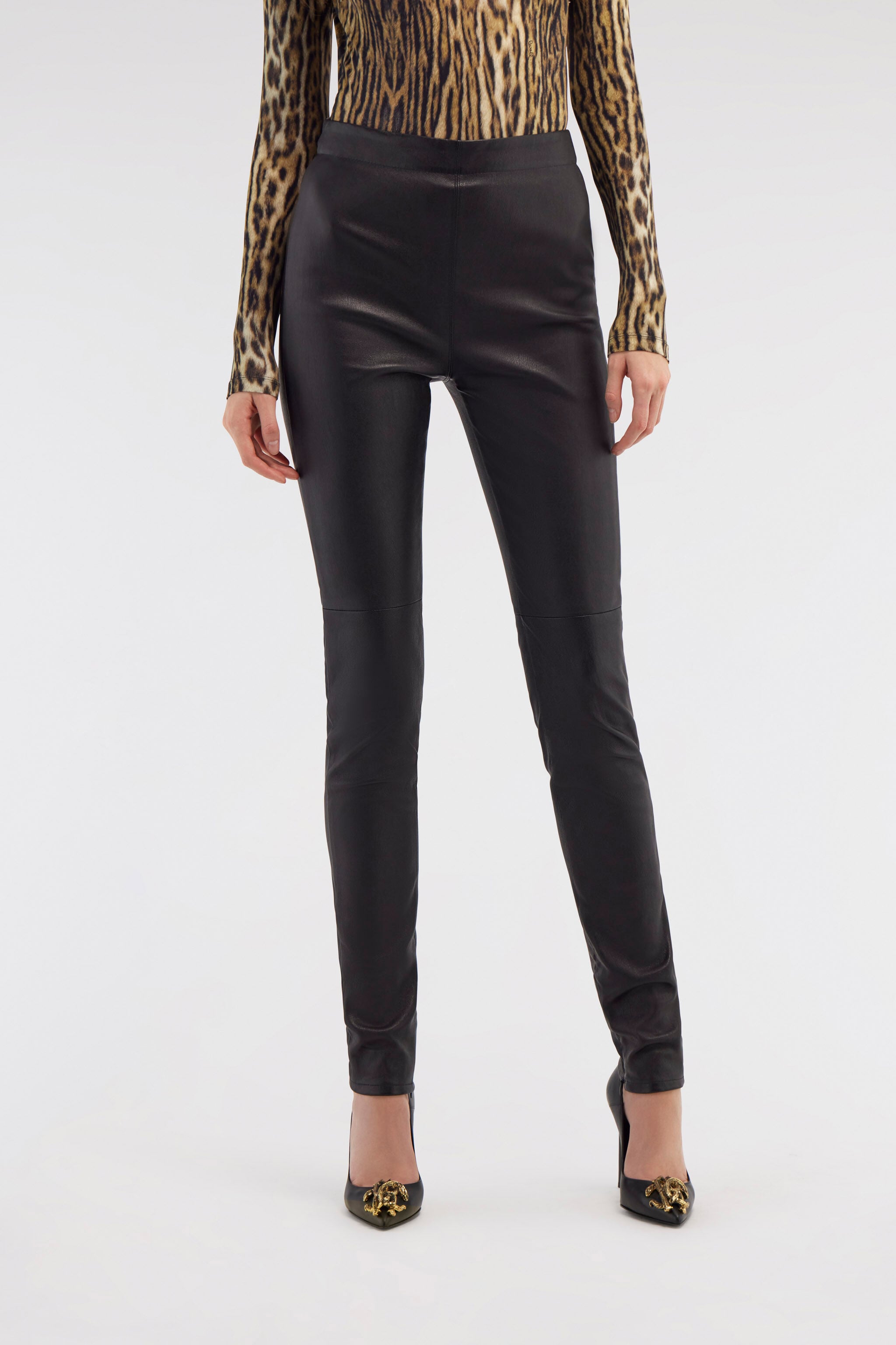 RC Leather leggings Schwarz RKP202-PN086